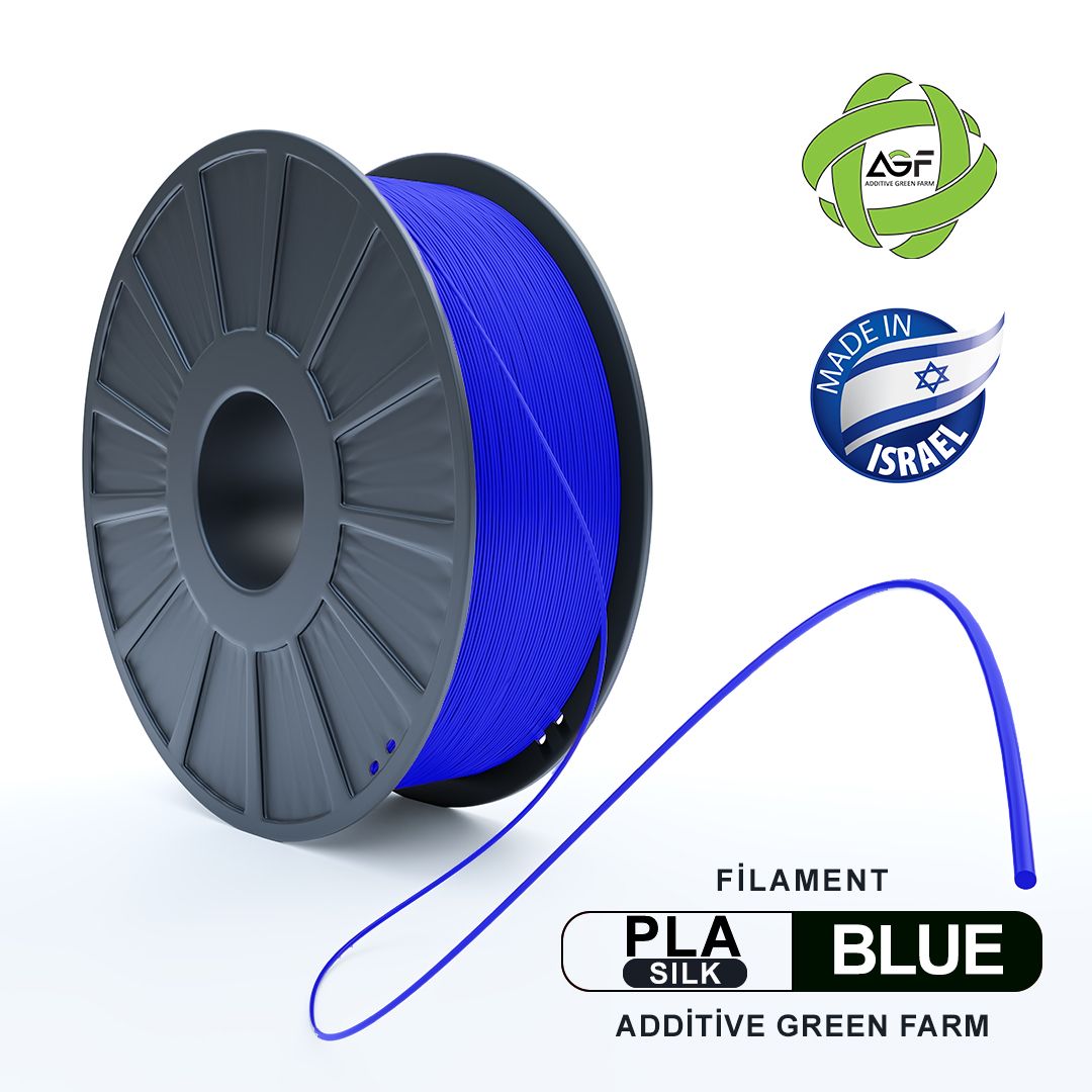 PLA SILK BLUE FILAMENT - גליל פילמנט משי כחול
