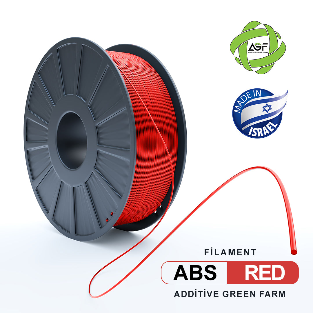 ABS RED FILAMENT - גליל פילמנט אדום
