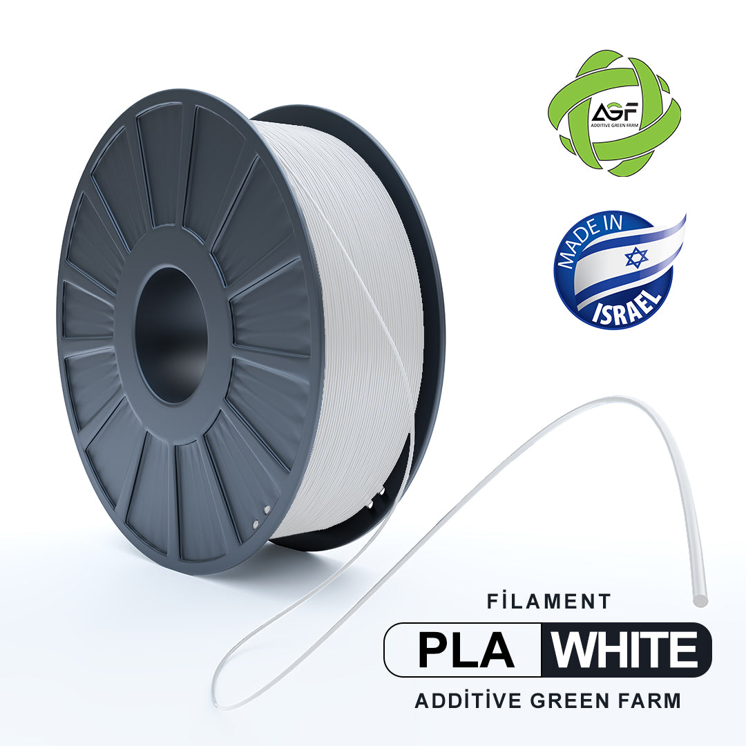 PLA WHITE FILAMENT - גליל פילמנט לבן