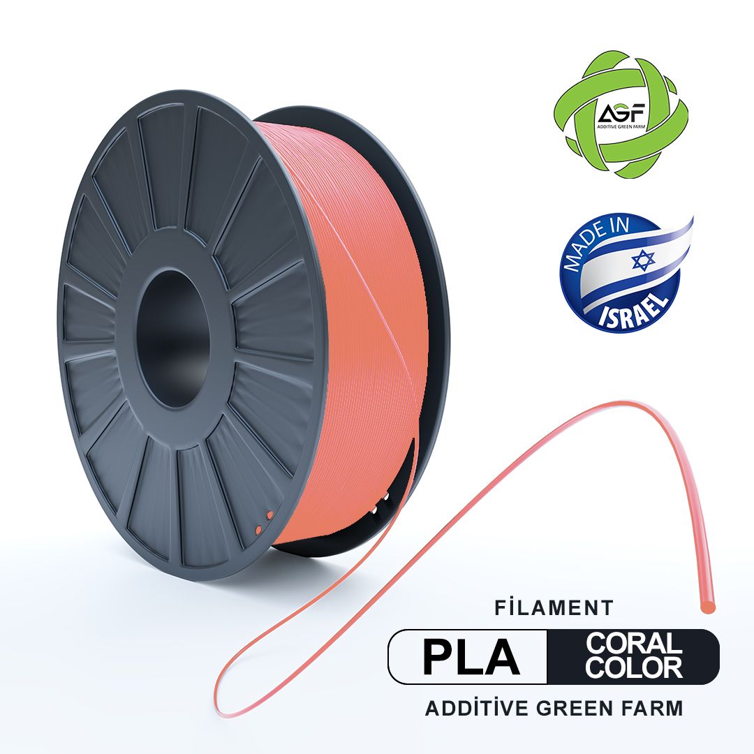 PLA CORAL FILAMENT - גליל פילמנט קורל