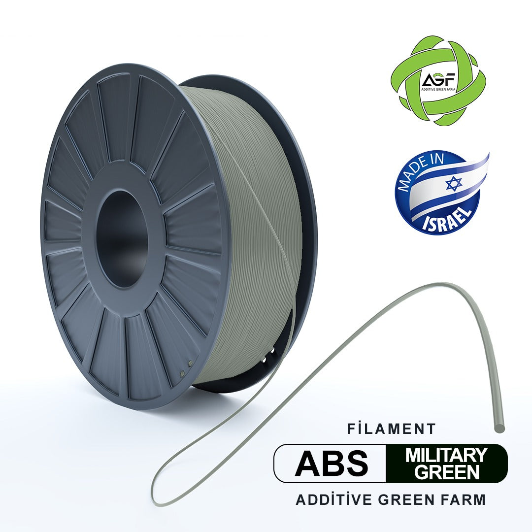 ABS MILITARY GREEN FILAMENT - גליל פילמנט ירוק זית צבאי
