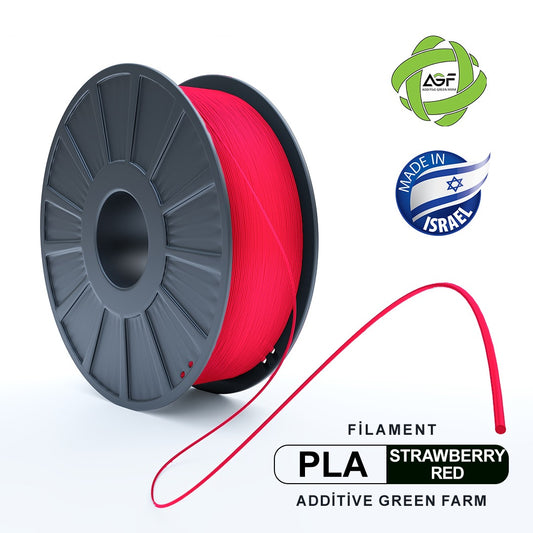 PLA RED STRAWBERRY FILAMENT - גליל פילמנט אדום תות