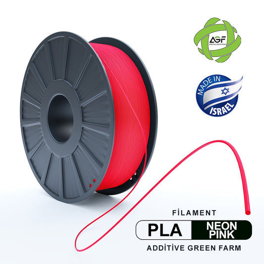 PLA NEON PINK FILAMENT - גליל פילמנט ורוד זוהר