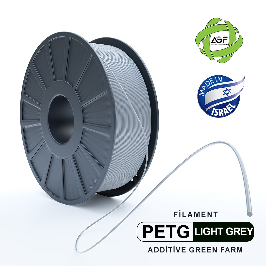 PETG LIGHT GREY FILAMENT - גליל פילמנט אפור בהיר