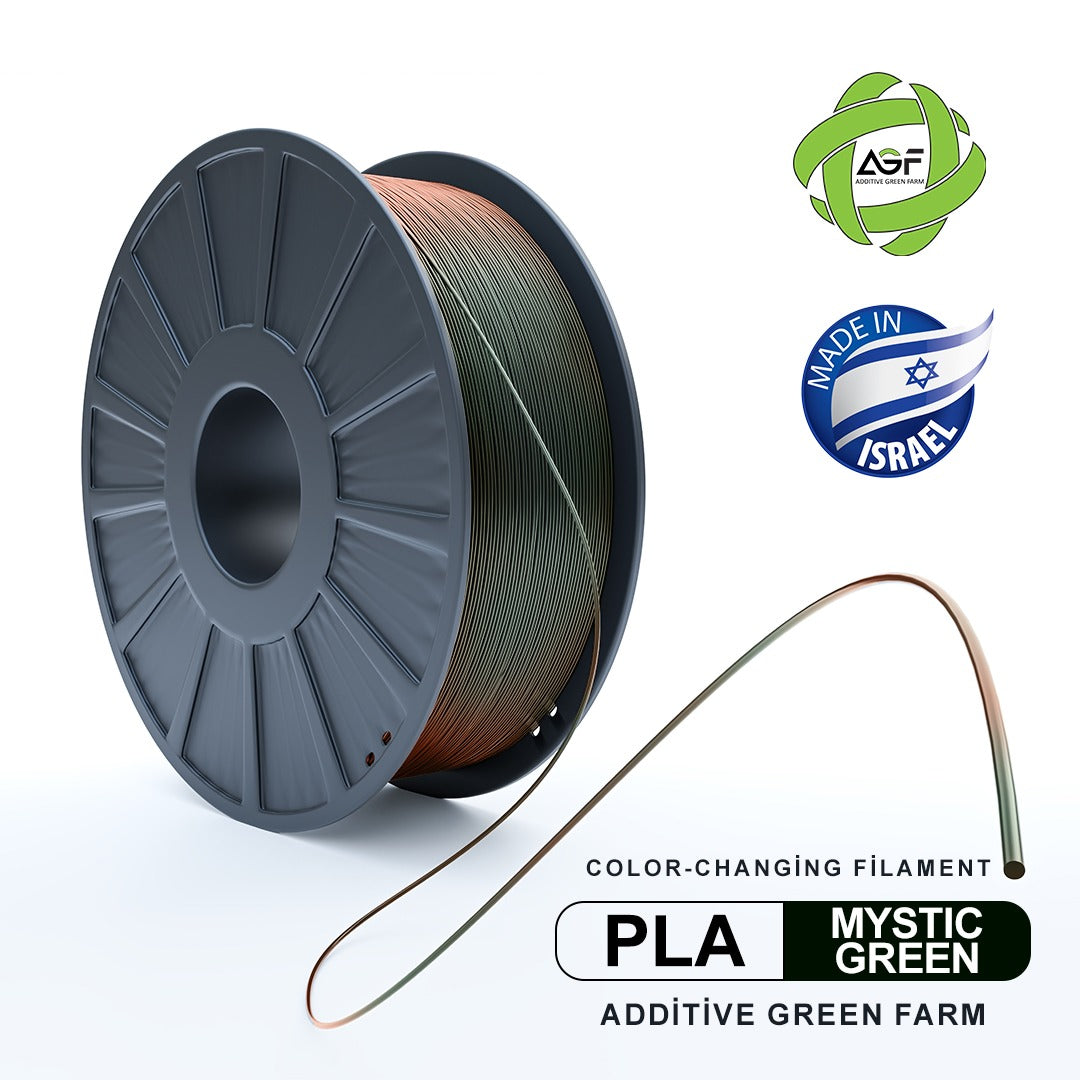 PLA MYSTIC GREEN C.C. FILAMENT - גליל פילמנט מ.ג. ירוק מיסטי
