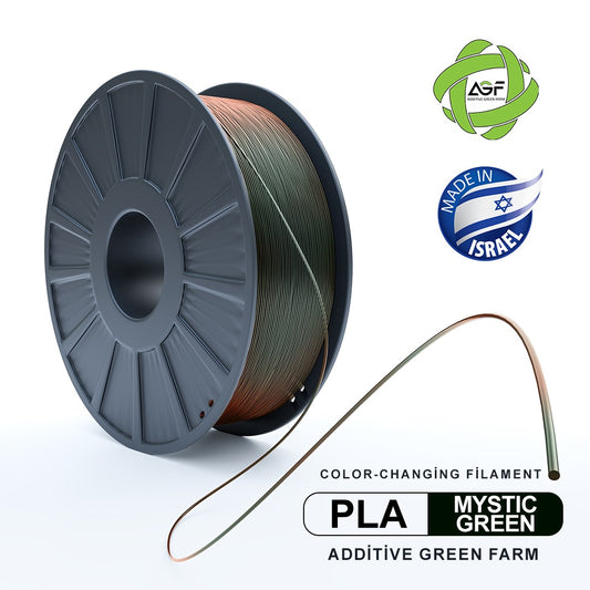 PLA MYSTIC GREEN C.C. FILAMENT - גליל פילמנט מ.ג. ירוק מיסטי