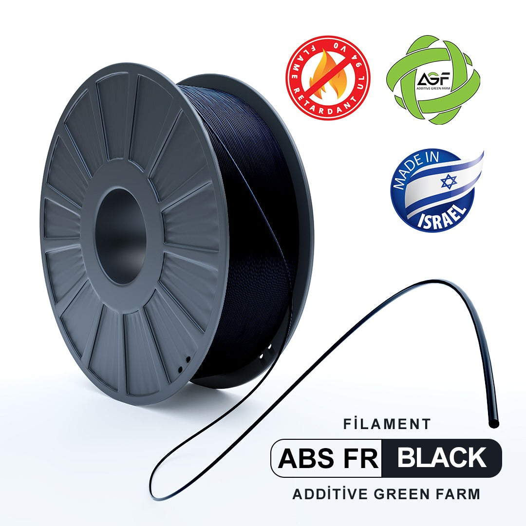 ABS FR BLACK FILAMENT -  גליל פילמנט שחור חסין אש