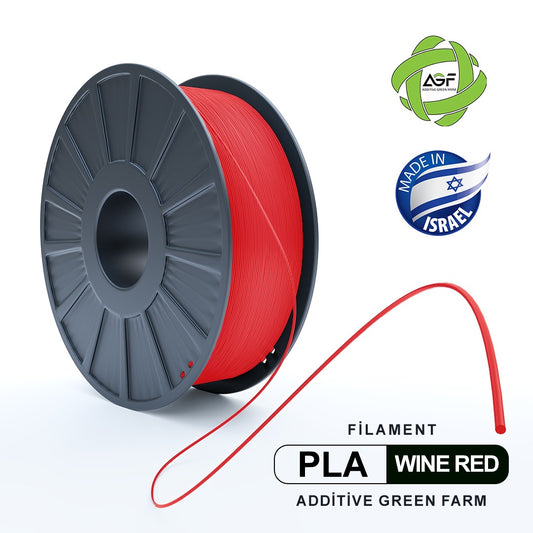 PLA RED WINE FILAMENT- גליל פילמנט אדום יין