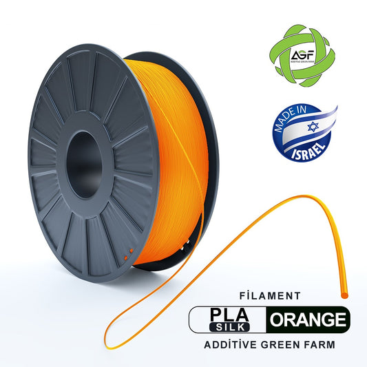 PLA SILK ORANGE FILAMENT - גליל פילמנט משי כתום