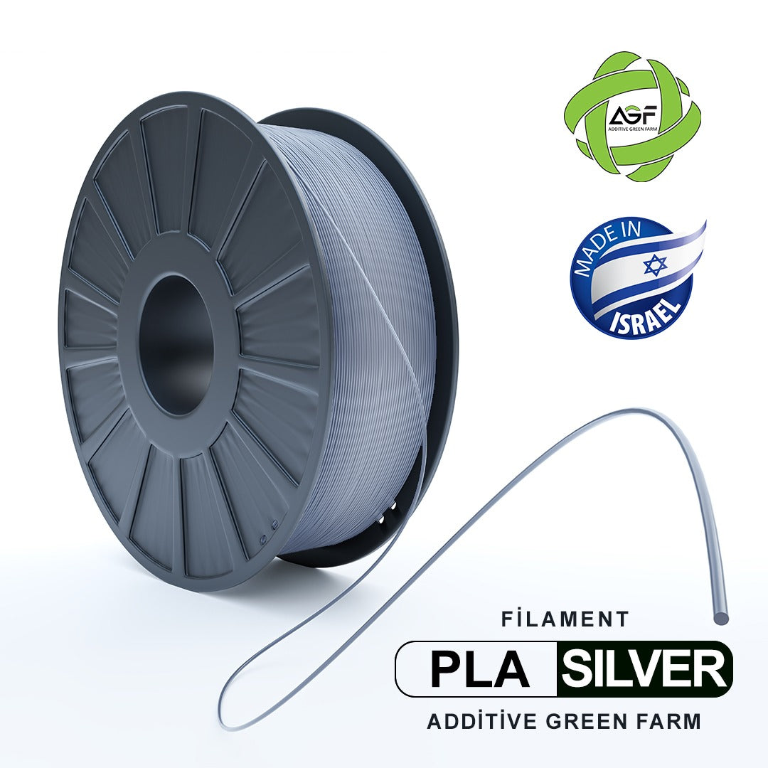 PLA SILVER FILAMENT - גליל פילמנט כסף