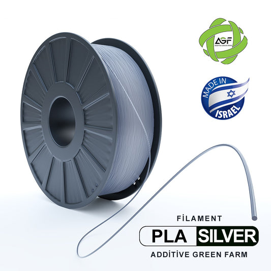 PLA SILVER FILAMENT - גליל פילמנט כסף