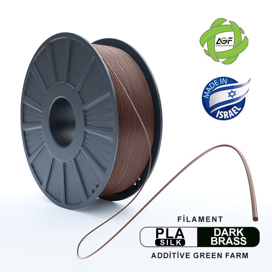 PLA SILK DARK BRASS FILAMENT - גליל פילמנט משי פליז כהה