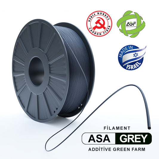 ASA GREY CF FILAMENT - גליל פילמנט אפור קרבון פייבר
