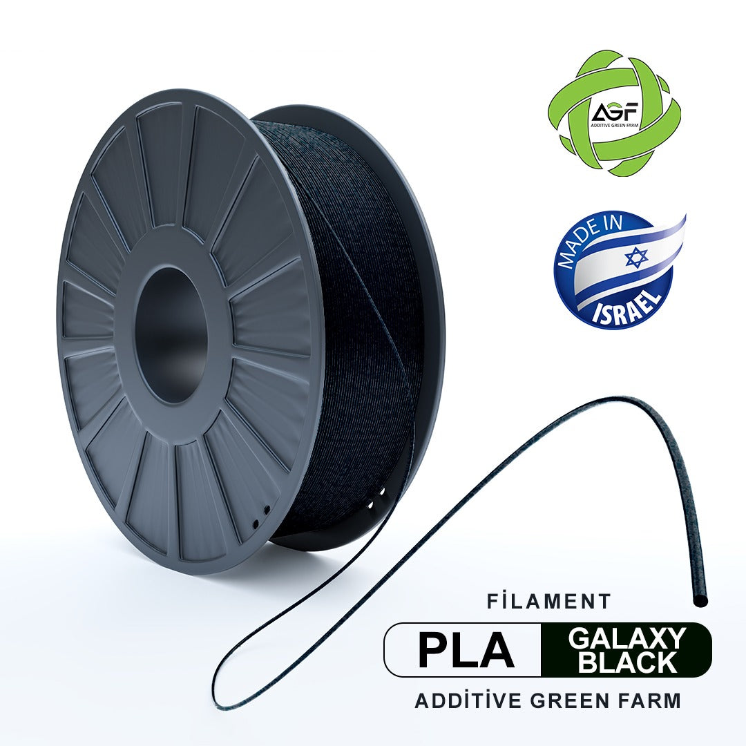PLA BLACK GALAXY FILAMENT - גליל פילמנט שחור מנצנץ