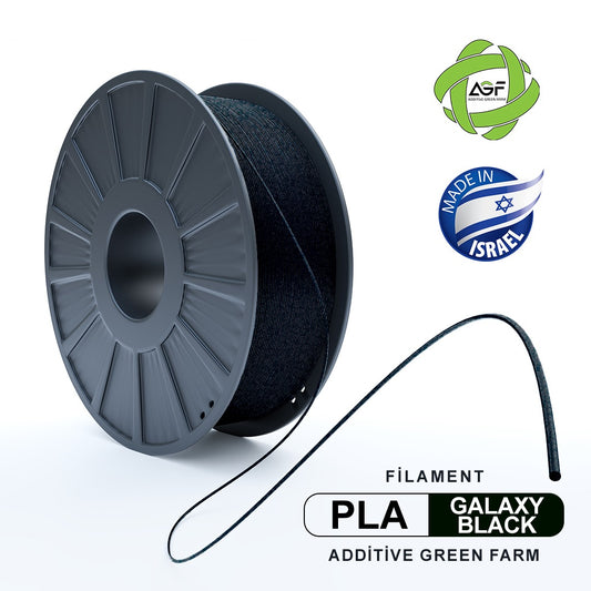 PLA BLACK GALAXY FILAMENT - גליל פילמנט שחור מנצנץ
