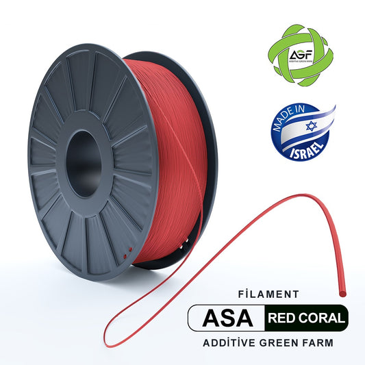 ASA RED CORAL FILAMENT - גליל פילמנט קורל אדום